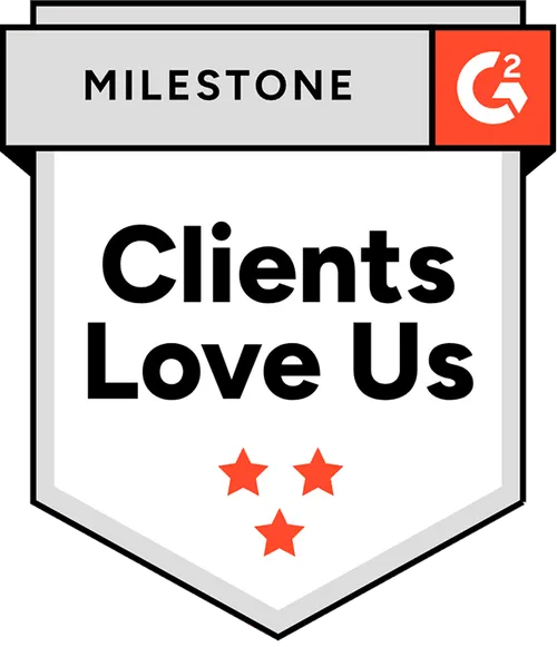 Clients Love Us badge